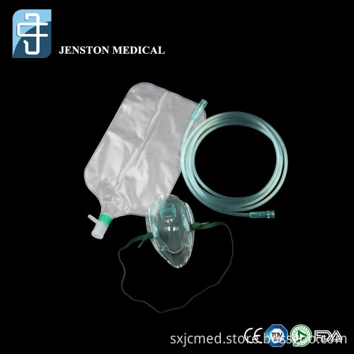 PVC High Concentration Non-rebreathing Oxygen Mask with Tubing